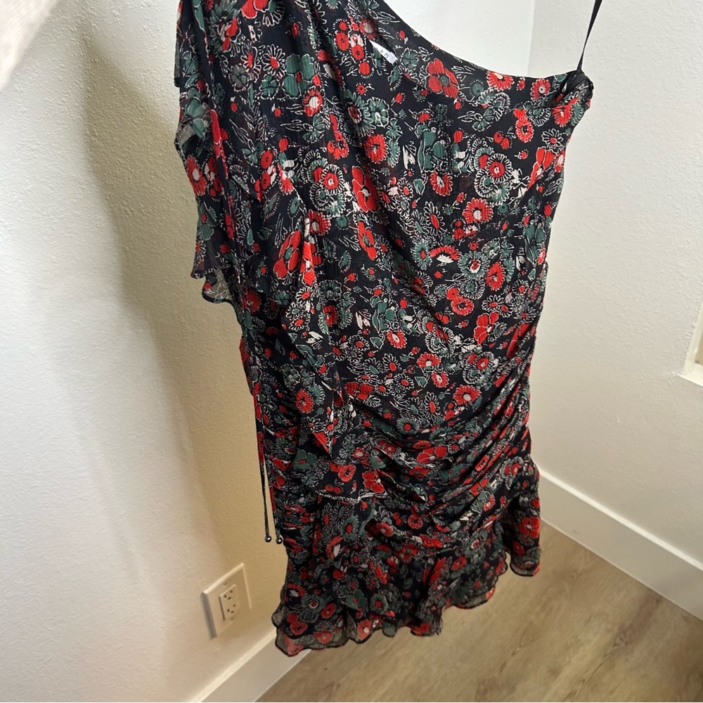 NWT Veronica Beard Ballard One Shoulder Ruched Dress 10 - Picture 5 of 13